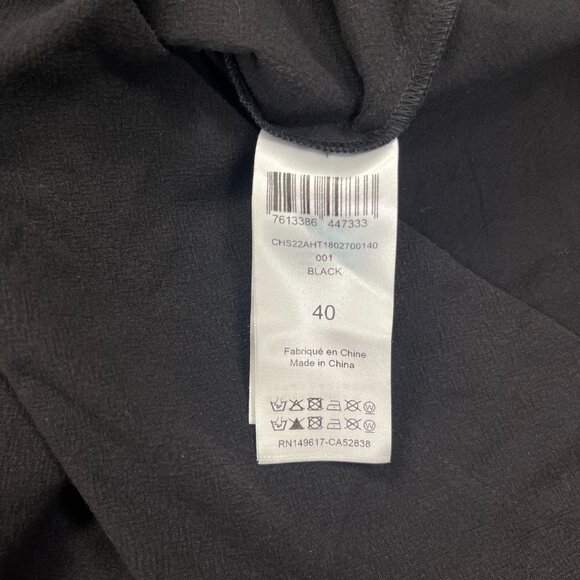 $455 NOWT See By Chloé Floral Lace Top Blouse Size 40 Deep Forest Black Cotton - Picture 8 of 12